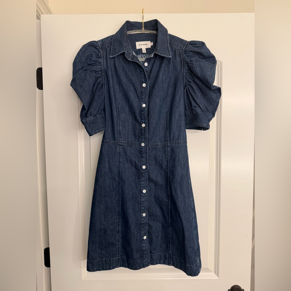 FRAME Denim Mini Shirtdress- size X-Small